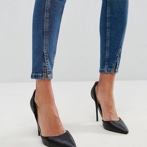 Asos Twisted Seam Skinny Jeans Light Wash